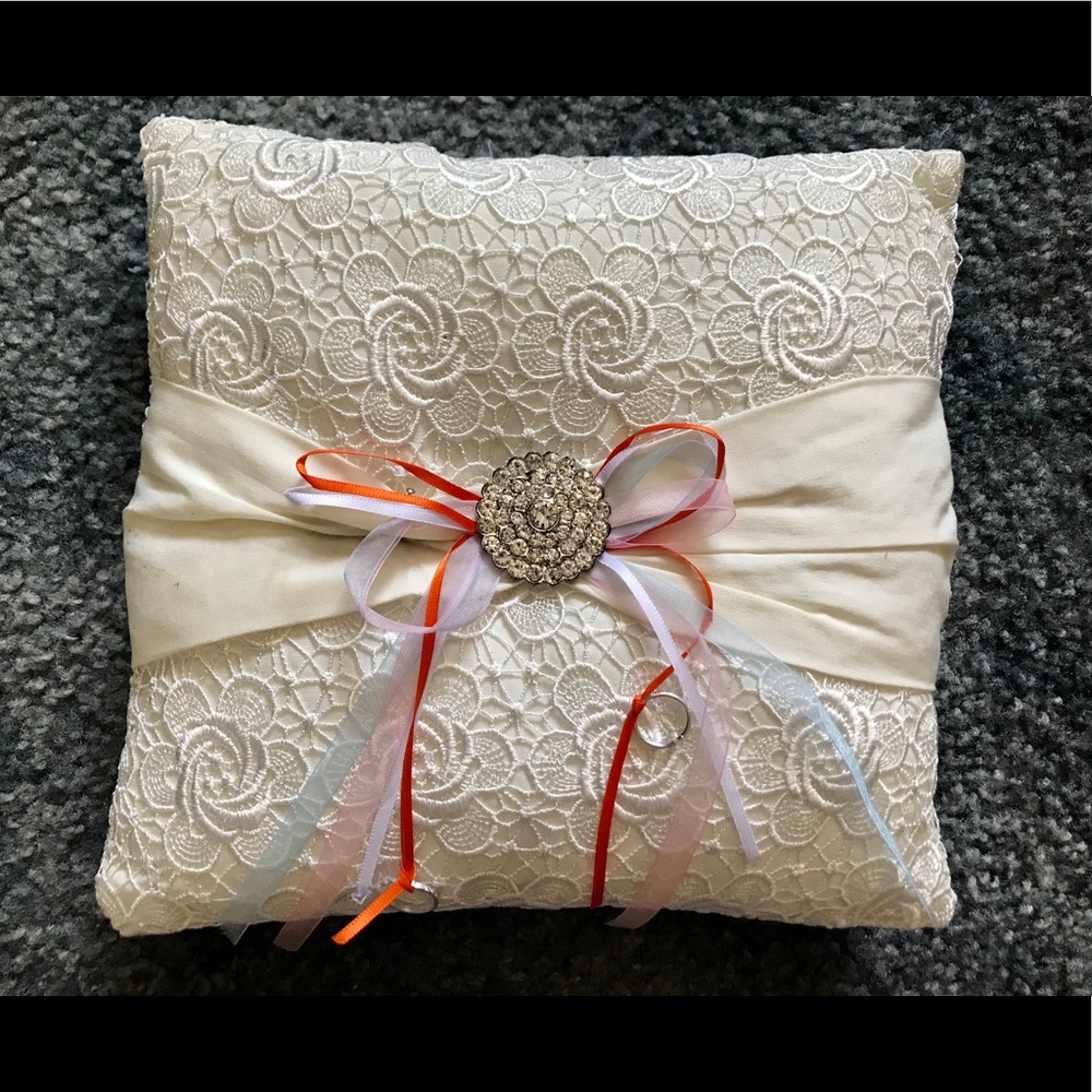 Handmade ring bearer pillow